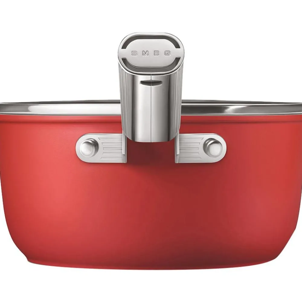 Smeg Garnki>Rondel Z Powloka Zapobiegajaca Przywieraniu Z Pokrywka 50'S Style
